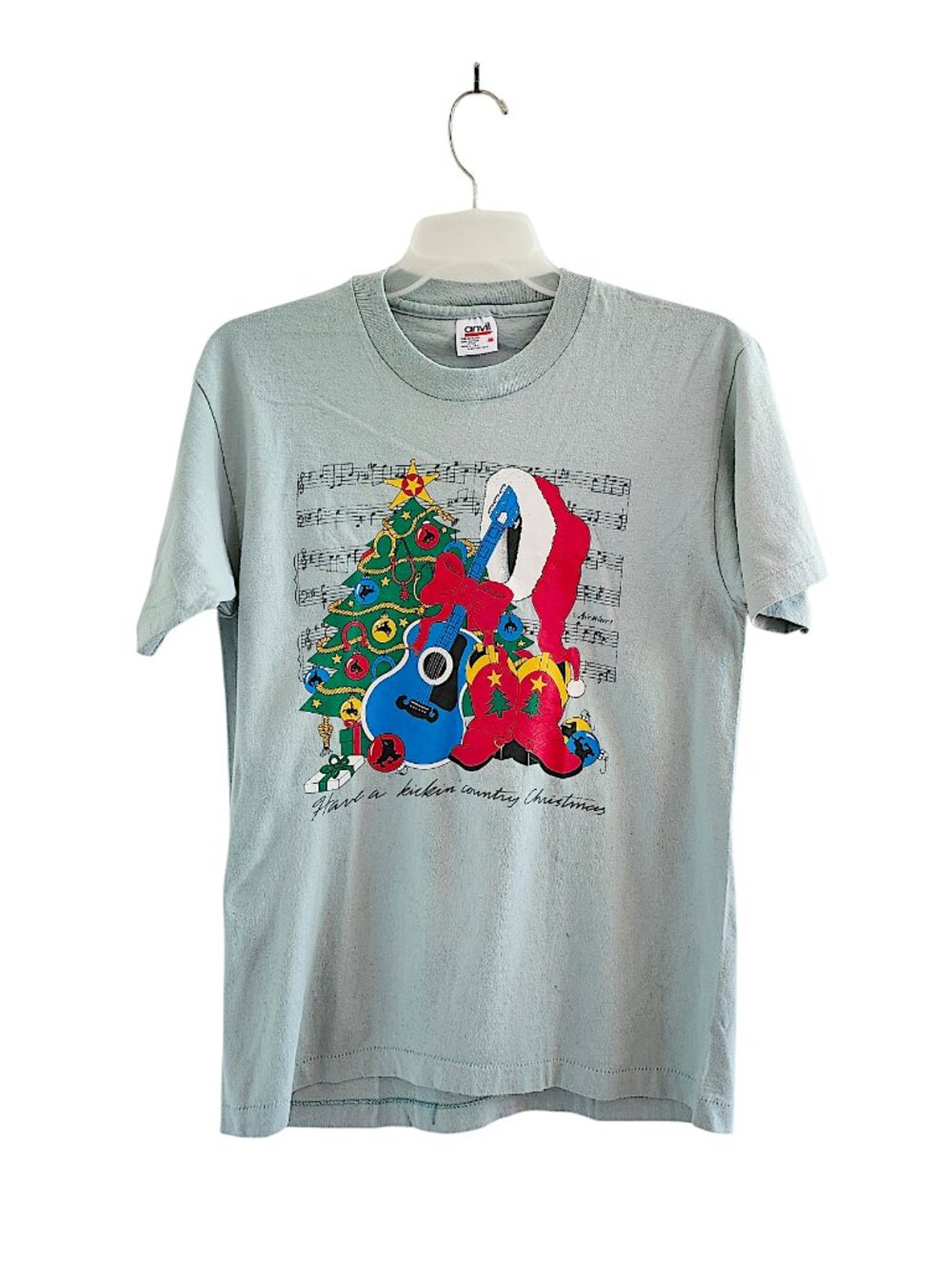 90s Have a Kickin' Country Christmas Single Stitch Gender Neutral T Shirt Size M